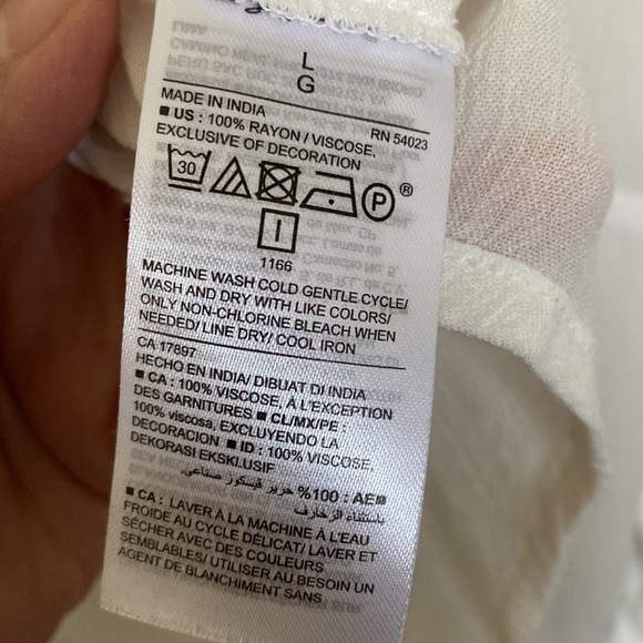 NWT Peasant top.  Old Navy Off white size xl. - Picture 5 of 5